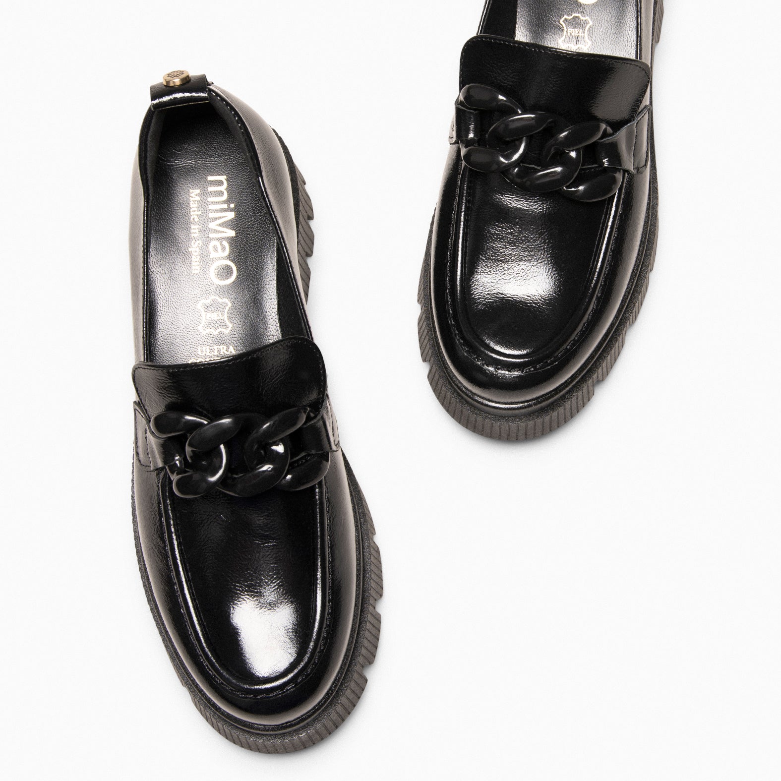 LOLA -Mocasines con suela track NEGRO